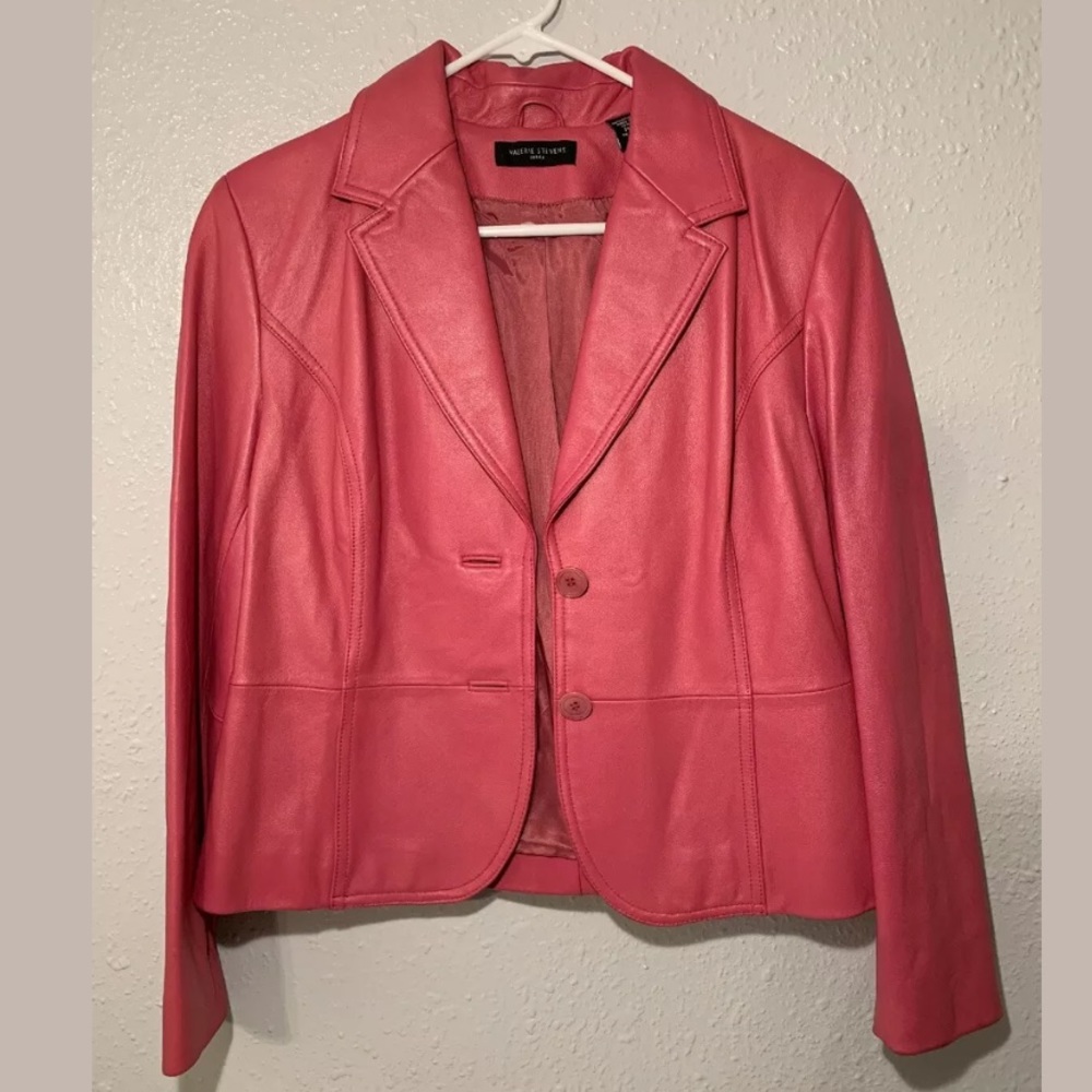 NWOT Valerie Stevens 100% Leather Jacket Size MP - Picture 1 of 6